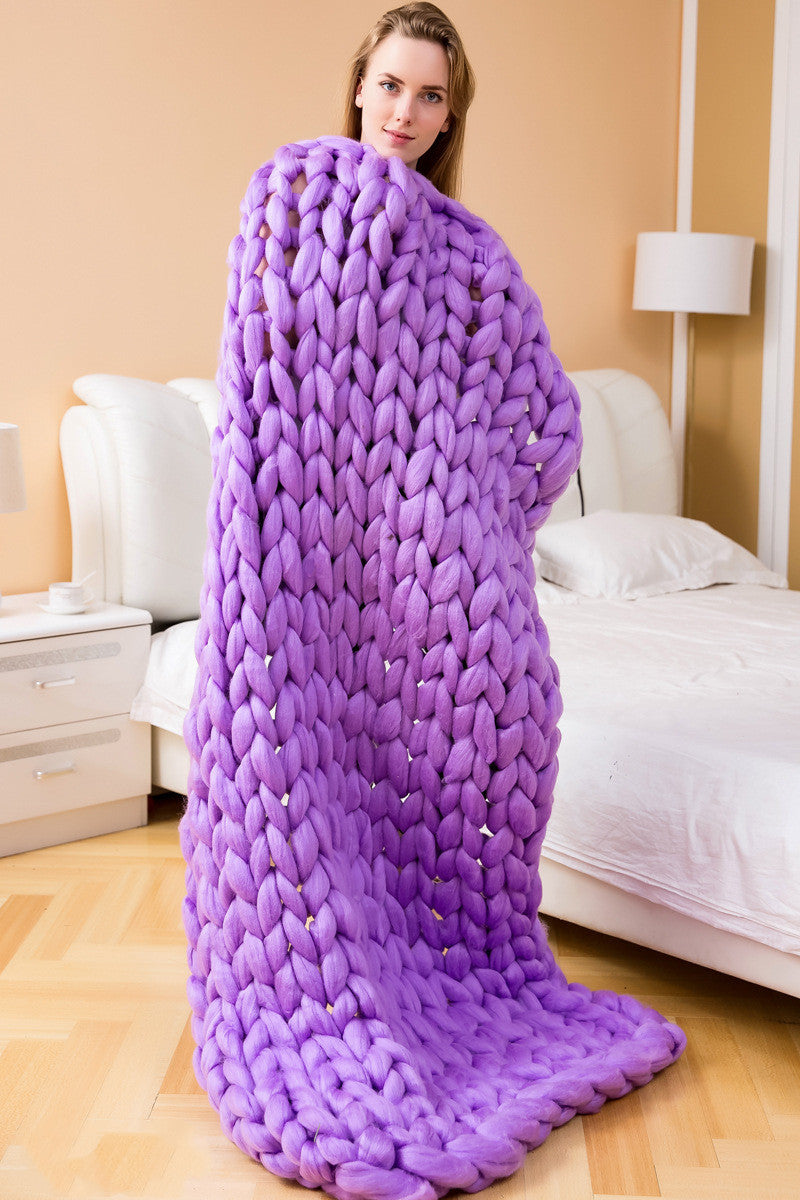 Nordic Thick Wool Hand-woven Blanket